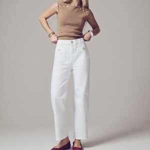 J. Crew Sailor slim wide-leg jean in white